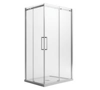 BOX DOCCIA ANGOLARE 70X70CM VETRO 8MM ANTICALCARE SCORREVOLE CABINA QUADRATA