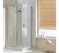 Box Doccia Angolare 70x75 cm 1 Anta a Libro in Cristallo Trasparente 4mm H198 Fosterberg Fyn Duo