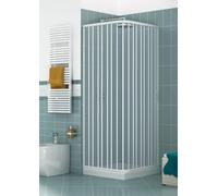 Box Doccia Angolare 70x80 cm 1 Anta a Soffietto in PVC H185 Manen Bianco