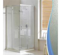 Box Doccia Angolare 70x80 cm 2 Ante Scorrevoli in Cristallo Opaco 6mm H198 Fosterberg Odense