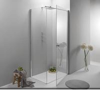 Box Doccia Angolare 70x90 cm - Cabina Doccia con Porta Battente, Vetro Temperato 6mm, Profilo Cromato e Chiusura Magnetica - Regolabile e Facile da Installare