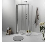 Box Doccia Angolare 70x90 cm - Cabina Doccia Pieghevole con Apertura a Libro, Vetro Temperato 6mm, Profilo Cromato e Chiusura Magnetica - Regolabile e Facile da Installare