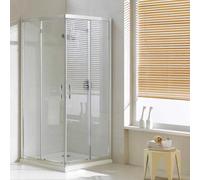 Box Doccia Angolare 72x72 cm 2 Ante Scorrevoli in Cristallo Trasparente 6mm