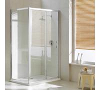 Box Doccia Angolare 75x120 cm 1 Anta Scorrevole in Cristallo Trasparente 6mm H198 Fosterberg Viborg Duo