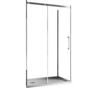 Box Doccia Angolare 75x120 cm 1 Anta Scorrevole in Cristallo Trasparente 8mm H200 Fosterberg Horsens Sinistro