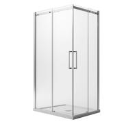 BOX CABINA DOCCIA 8MM VETRO ANTICALCARE ANTA FISSA APERTURA SCORREVOLE H200