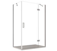 Box Doccia Angolare 80x140 cm 1 Anta Battente in Cristallo Trasparente 8mm H195 Bonussi Ilenia