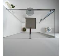 Box Doccia Angolare 80x140 cm - Cabina Doccia con Lato Fisso Trasparente, Temperato 6mm e Anticalcare, Porta Scorrevole, Profilo Cromato e Chiusura Magnetica - Facile da Installare e Pulire