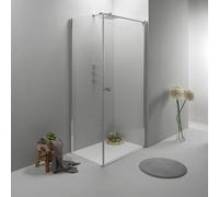 Box Doccia Angolare 90x100 cm - Cabina Doccia con Porta Battente, Vetro Temperato 6mm, Profilo Cromato e Chiusura Magnetica - Regolabile e Facile da Installare