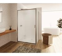 Box Doccia Angolare 90x120cm con Apertura Scorrevole da 120cm e Parete Fissa da 90cm con Vetro Temperato Opaco da 6mm Antinfortunistico con Trattamento Anticalcare Altezza 190cm