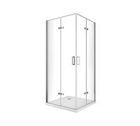 BOX DOCCIA ANGOLARE APERTURA A LIBRO DENTRO E FUORI REVERSIBILE H 190 VETRO 6 MM REGOLABILE (REVERSIBILE 62,5-64 X 97,5-99)