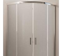 BOX CABINA DOCCIA ANGOLARE 90x90 CM H200 SEMICIRCOLARE VETRO STAMPATO SCORREVOLE