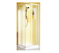 Box doccia angolare in alluminio e PVC con apertura scorrevole Regolabile