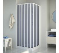 BOX DOCCIA ANGOLARE IN PVC 90X90 CM APERTURA LATERALE CABINA H185 RIDUCIBILE