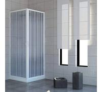 Pinto Box doccia Acquario 90x90 cm 2 ante apertura centrale in PVC atossico bianco