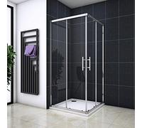 Box Doccia Angolare Porta Scorrevole 110x80x195 cm Vetro Temperato Trasparente 6 mm Anticalcare Profilo Cromo Lucido