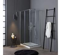 Box doccia angolare scorrevole 70x100 cm cristallo trasparente | Luna