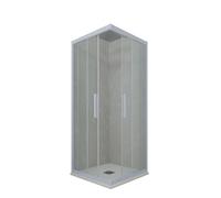 BOX DOCCIA ANGOLARE SCORREVOLE VETRO TRASPARENTE PROFILO BLU VINTAGE KOLORS