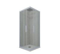 Möbelvertrieb FORTE Box doccia angolare scorrevole 75x100 cm vetro trasparente Blu Vintage Kolors
