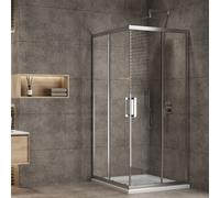 Box Doccia Angolo Apertura Ante Scorrevoli Dafne Vetro Temperato Spessore 6 mm