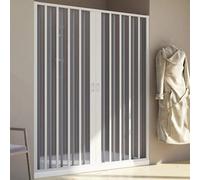 PORTA DOCCIA PVC SOFFIETTO BOX NICCHIA 2 ANTE BIANCO APERTURA CENTRALE H 185 CM