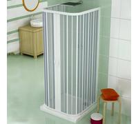 BOX DOCCIA CABINA PARETE FISSA TRE LATI 3 A SOFFIETTO IN PVC 14 COLORI SU MISURA