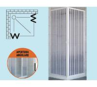 BOX DOCCIA PVC BALENA 80X120 CM RETTANGOLARE APERTURA ANGOLO H 185 CM CABINA
