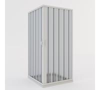 BOX DOCCIA 80x80 CM CABINA ANGOLARE BAGNO A SOFFIETTO IN PVC AP CENTRALE H 185