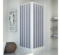 BOX DOCCIA ANGOLARE IN PVC 70X80 CM APERTURA CENTRALE CABINA H185 RIDUCIBILE