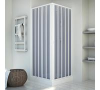 BOX DOCCIA ANGOLARE IN PVC 90X90 CM APERTURA CENTRALE CABINA H185 RIDUCIBILE