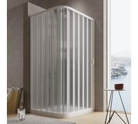 BOX DOCCIA 70x90 CM CABINA ANGOLARE BAGNO A SOFFIETTO IN PVC AP LATERALE H 185