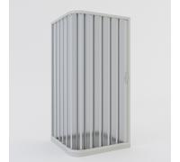 Box doccia a soffietto in PVC 80x80 cm H 185 mod. Aster con apertura laterale