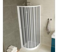 BOX DOCCIA CABINA ANGOLARE TONDO SEMICIRCOLARE A SOFFIETTO LIBRO LATERALE PVC