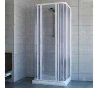 BOX DOCCIA 70x70x70 CM CABINA PARETE FISSA TRE LATI 3 A SOFFIETTO 14 COLORI