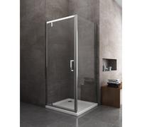 Box Doccia Con Parete Fissa Laterale e Porta Rototraslante 8 MM H 200 cromo