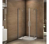 Box Doccia con porta Battente AICA 90x90x195cm Semicircolare Anticalcare