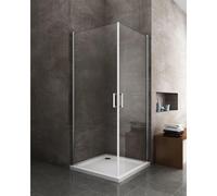 Box Doccia Doppio Battente Angolare 8 mm Easyclean H 200cm, 76,5-78,5 x 76,5-78,