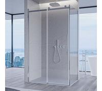 Box doccia due lati 100x70 70x100 8mm trasparente scorrevole h195 EUCLIDE 4.0