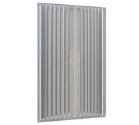 Box doccia estensibile in PVC a un lato due ante apertura centrale cm 100/110