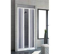 Porta box doccia PVC Nicchia apertura centrale 2 ante a soffietto L 100 - 150 cm