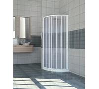 Box doccia estensibile PVC semicircolare anta unica apertura laterale 80/90