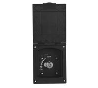 Box Doccia Esterno 1/2 Pollice, Materiale ABS Nero con Controllo dell'Acqua Regolabile per l'esperienza della Doccia in e Barca