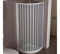 Box doccia estensibile PVC semicircolare anta unica apertura laterale 80/90