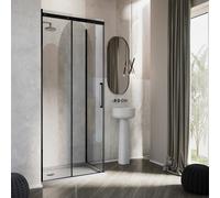 Box doccia Idralite vetro 8 MM mod. Prime Duo 1 Anta 75x100 CM col Black