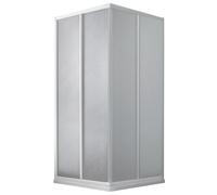 No Name - Box Doccia Angolare 80x80xh187cm In Alluminio Regolabile Arredo Bagno - SPEDIZIONE GRATUITA