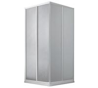 No Name - Box Doccia Angolare 80x80xh187cm In Alluminio Regolabile Arredo Bagno - SPEDIZIONE GRATUITA