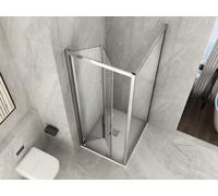 Box doccia in cristallo 6 mm - Fisso piu' porta a soffietto libro Trasparente...