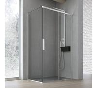 BOX DOCCIA IN CRISTALLO CON UN'ANTA SCORREVOLE + FISSO MODELLO TIME HAFRO