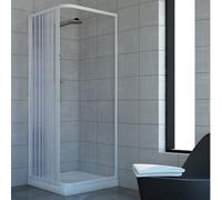BOX DOCCIA 100x100 CABINA ANGOLARE BAGNO A SOFFIETTO IN PVC 14 COLORI SU MISURA