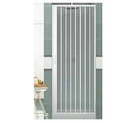 Box doccia in PVC Nicchia Larghezza 70-150 cm, H 185 cm mod. VERA, Bianco, Porta doccia apertura laterale una anta a soffietto, riducibile (Larghezza 70 cm, H 185 cm)